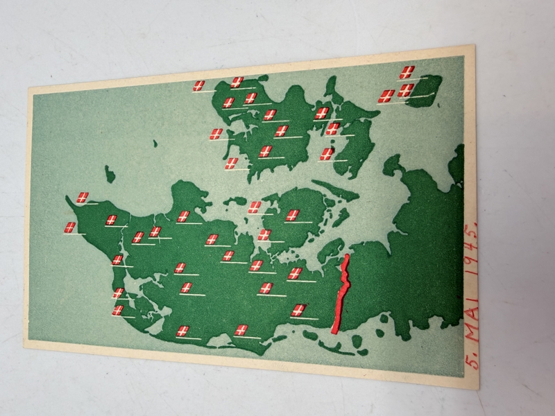 Sjældent  postkort fra befrielsesdagene, originalt