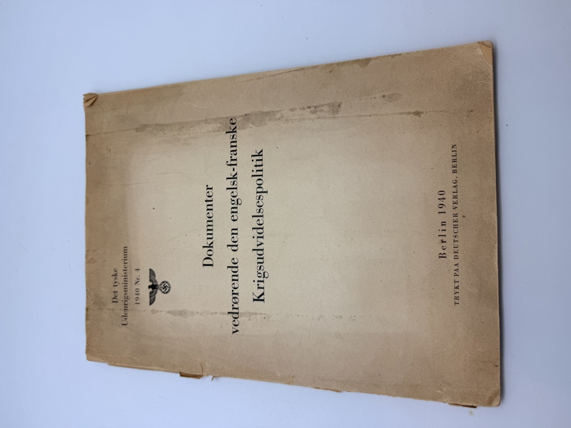 Dokumenter Krigsudvidelsespolitik Berlin 1940, original