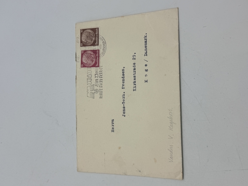 Tysk ww2 konvolut sendt til Danmark, original