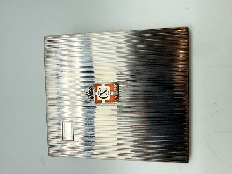 Cigaret etui med Kong Christian X mærke (kongemærke) 