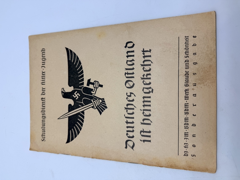 Tysk WW2 hæfte, originalt 