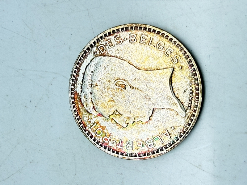 Belgien 20 Francs sølvmønt 1934 