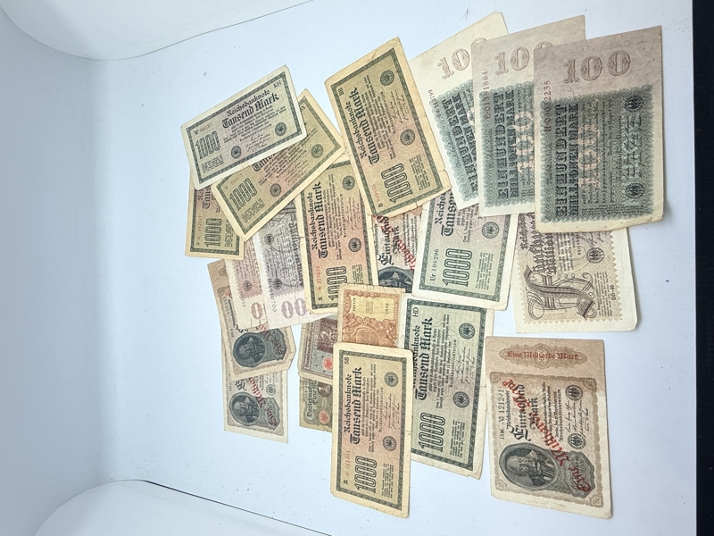 Samling tyske mellemkrigs sedler