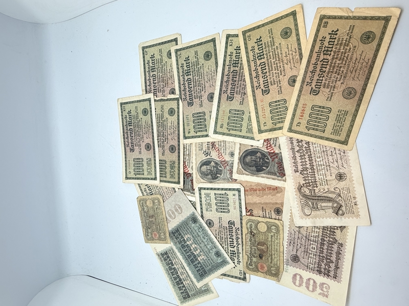 Samling tyske mellemkrigs sedler