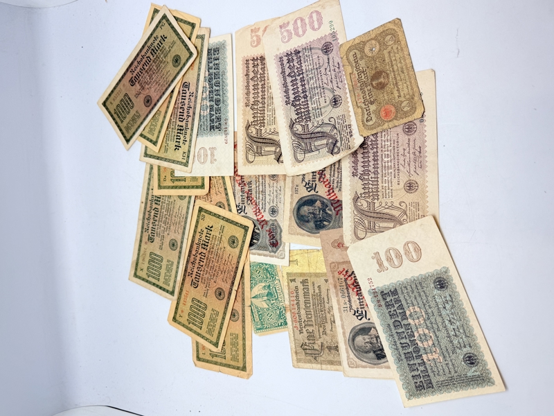 Samling tyske mellemkrigs sedler
