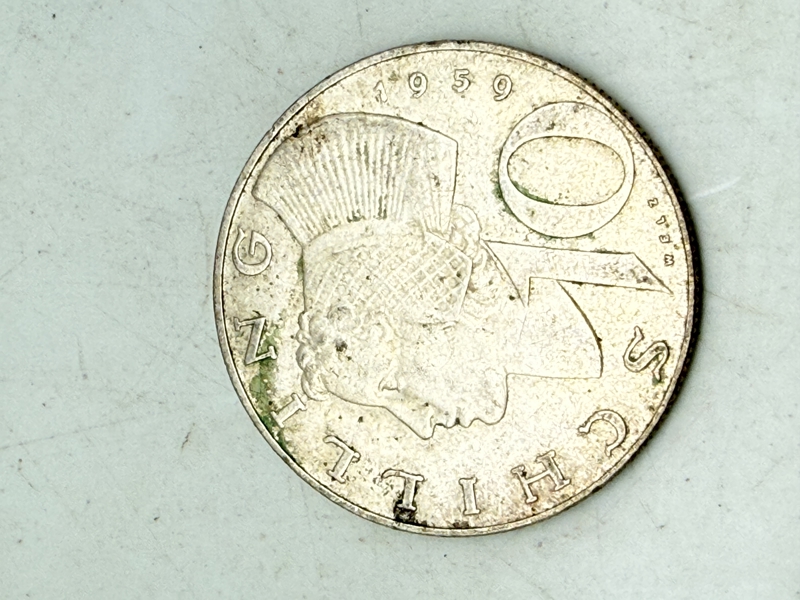 Østrig 10 schilling sølv, 7,5 gram 0.64 lødighed