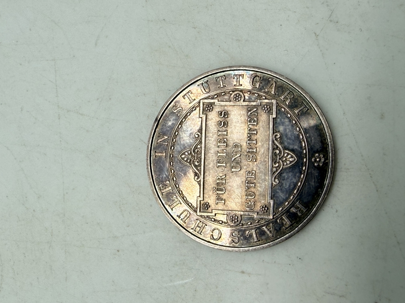 Tysk flidspræmie i sølv fra 1869, 5 gram ukendt lødighed