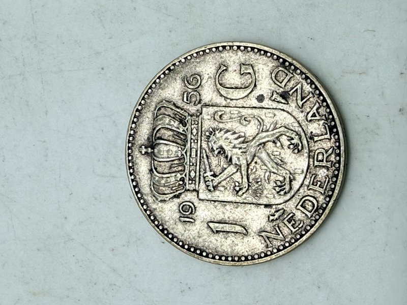 Holland 1 gulden sølv, 6,5 gram 0.72 lødighed