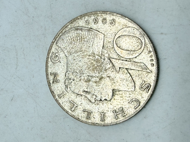 Østrig 10 schilling sølv, 7,5 gram 0.64 lødighed