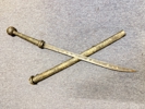 ANTIQUE BURMESE DHA TEMPLE SWORD WITH SCABBARD, ORIGINAL 