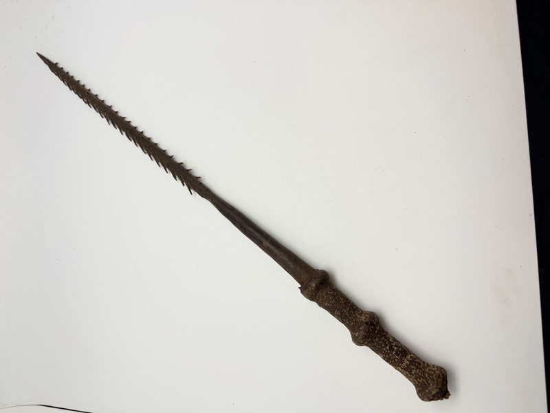 Afrikansk blankvåben med reptilskind 