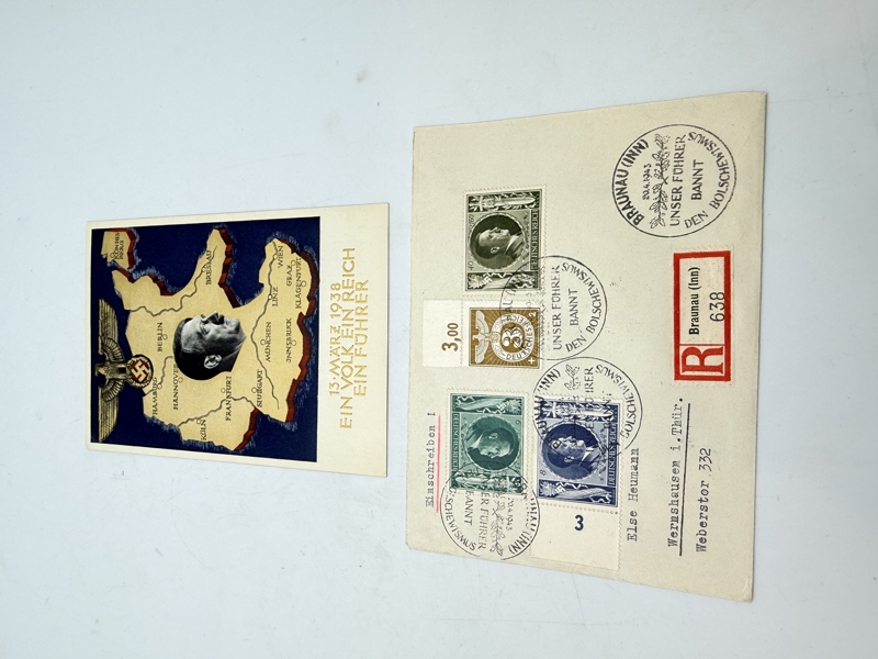 Tysk postkort og brev, originalt 