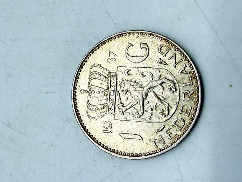 Holland 1 gulden sølv, 6,5 gram 0.72 lødighed