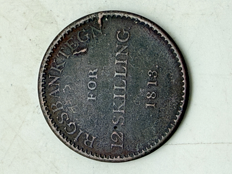 Rigsbanktegn for 12 skilling 1813