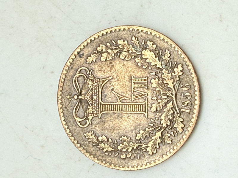 1 skilling 1856 i flot stand