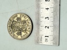 Engelsk half crown 1942 i sølv, 14 gram 0.500 lødighed
