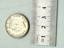 Engelsk 2 shilling 1944 i sølv, 11 gram 0.500 lødighed