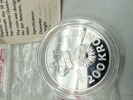 200 kr. i sølv, dronning Margrethes 50-års fødselsdag 1990, 31 gram 0.999 lødighed