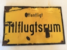Dansk Emaljeskilt WW2, originalt 