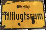 Dansk Emaljeskilt WW2, originalt 