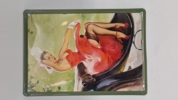 Pin up metal skilt 