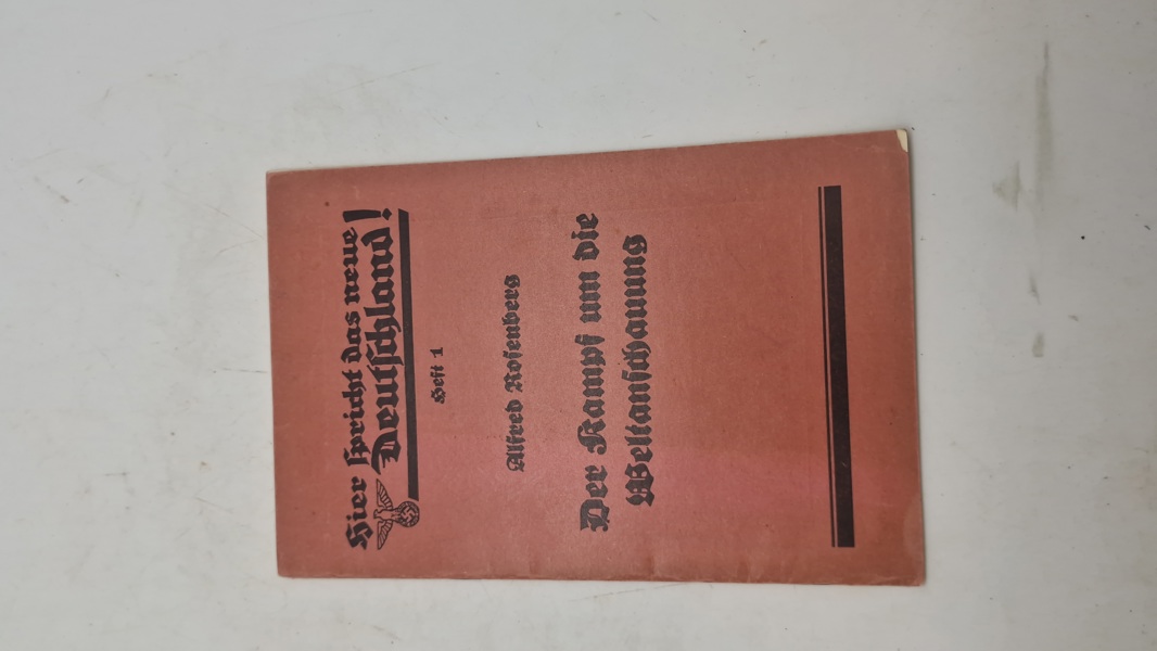 Tysk trykt tale fra 1934, kampen for verdensbilledet