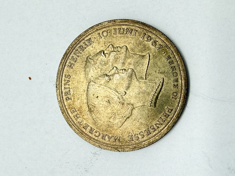 Erindringsmønt i sølv 1967, 20,5 gram 0.800 lødighed
