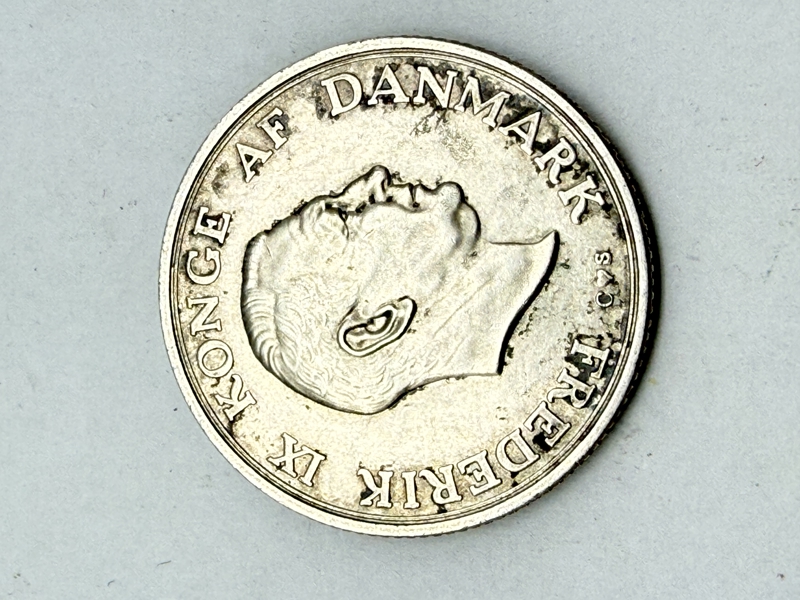Erindringsmønt i sølv 1958, 15 gram lødighed 0.800