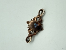 Forgyldt 18 tals broche sølv, original 