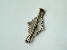 Forgyldt 18 tals broche sølv, original 
