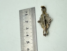 Forgyldt 18 tals broche sølv, original 