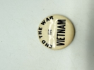 Originalt badge Anti Vietnam,  originalt lige til hjelmen 