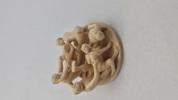 Antik JAPANESE HAND CARVED EROTIC NETSUKE FIGURES EDO / MEIJI PERIODE