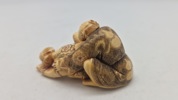 Antik JAPANESE HAND CARVED EROTIC NETSUKE FIGURES EDO / MEIJI PERIODE 