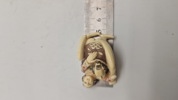 Antik JAPANESE HAND CARVED EROTIC NETSUKE FIGURES EDO / MEIJI PERIODE 