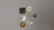 Samling tokens og mønter 