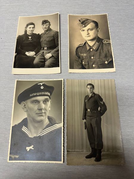 Originale Tyske WW2 portrætfotos A5 størrelse 