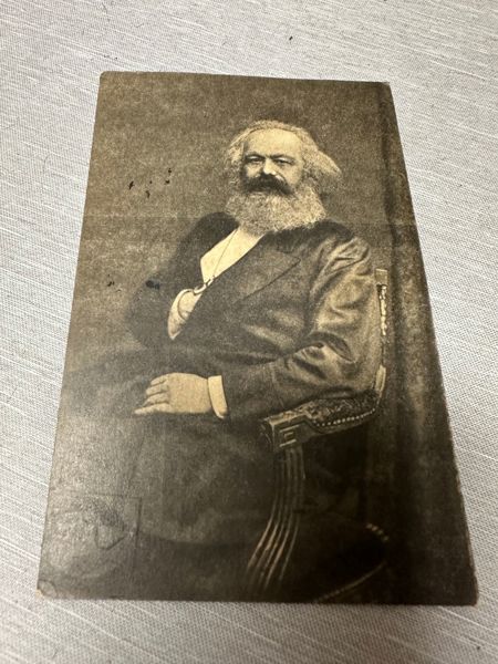 Originalt postkort med Karl Marx