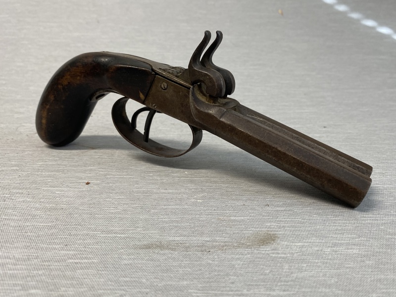 Original 1800 tals dobbeltløbet pistol 