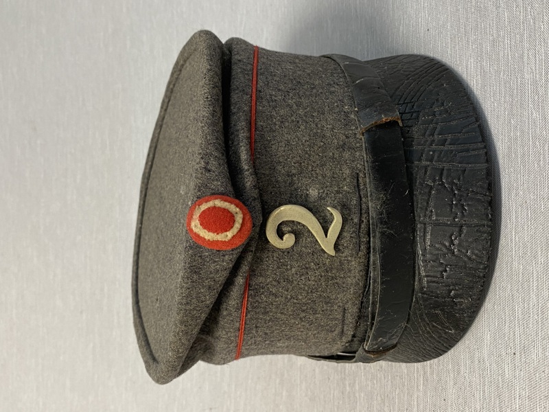 Original dansk model 1915 kepi - flot stemplet og dateret 