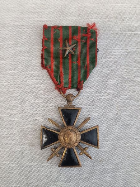 Originalt Fransk Croix de Guerre WW1, 1914/1916 