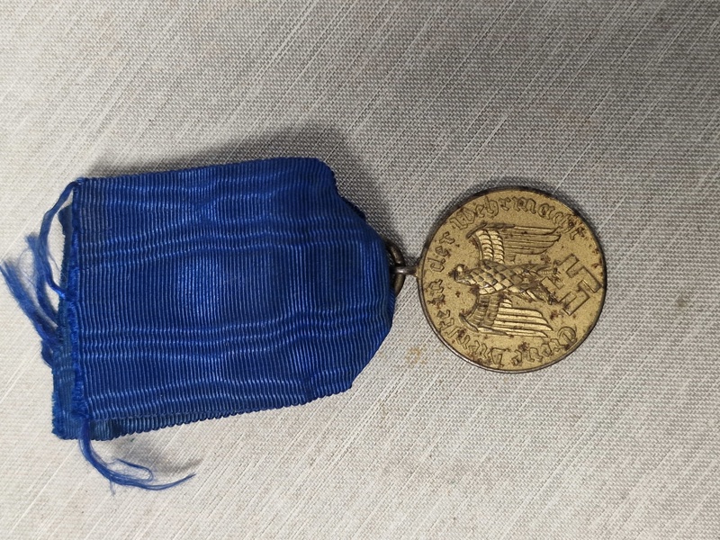 Original medalje for 12 års tro tjeneste 