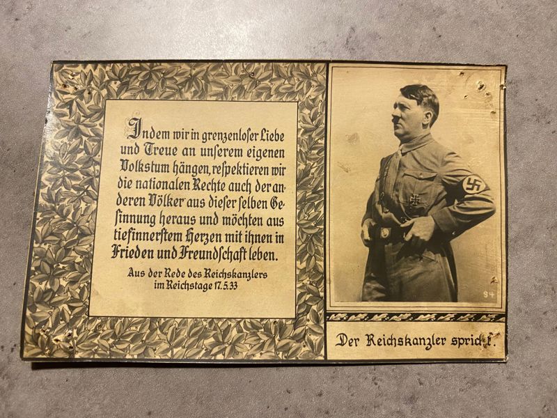 Originalt tysk Adolf Hitler postkort 