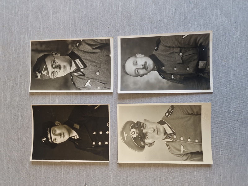 Samling originale tyske portrætfotos - postkort str. ww2