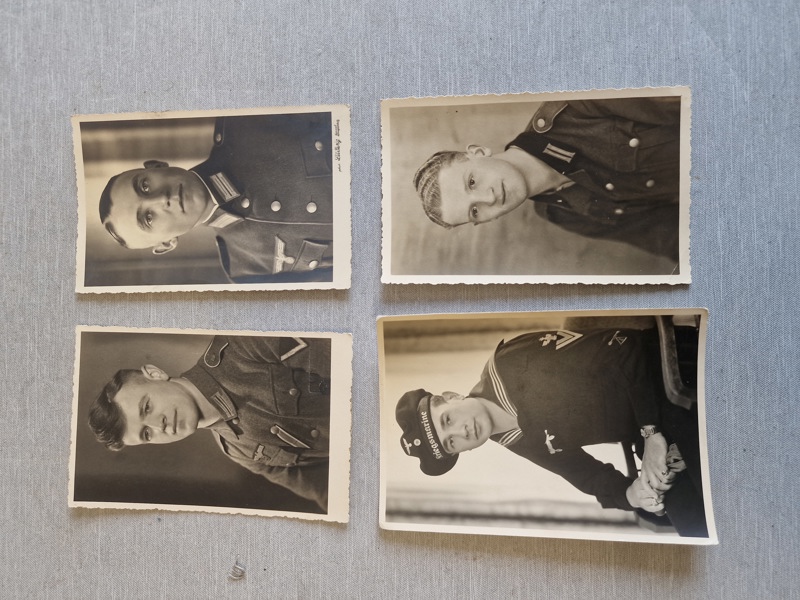 Samling Tyske portrætfotos WW2. postkort størrelse 