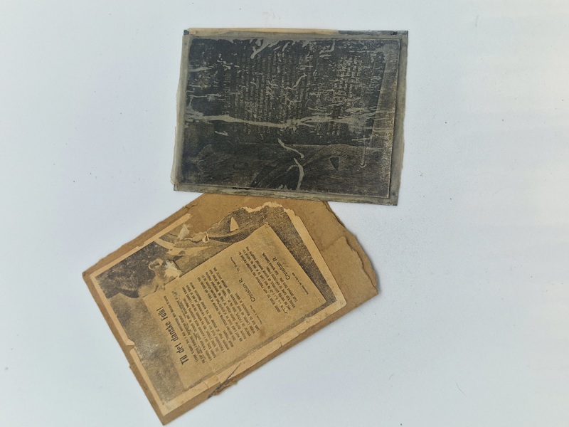 Original trykplade - ww2 for tryk i aviser mm