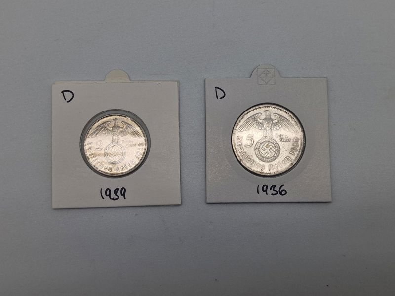 To stk originale 2 & 5 Reichmark af sølv_5158a_8dc72002c629282_lg.jpeg