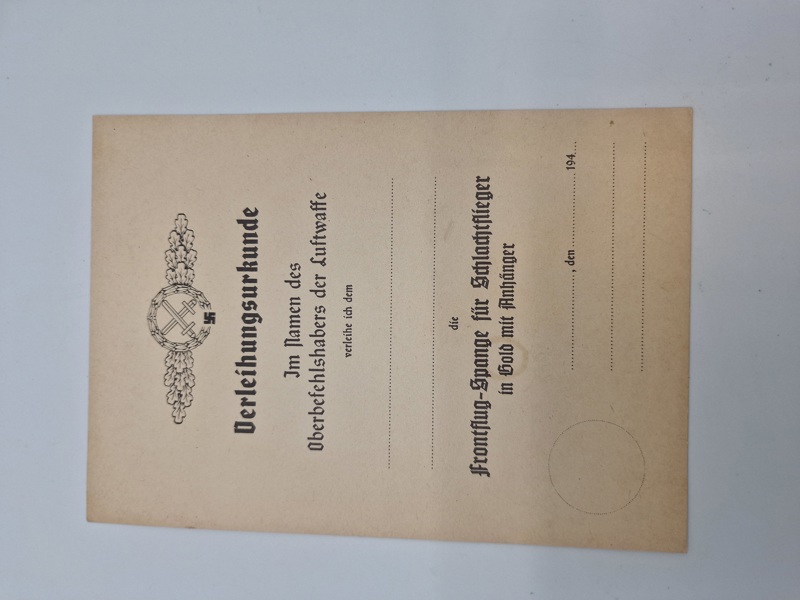 tysk urkunde - ubrugt - Postwar