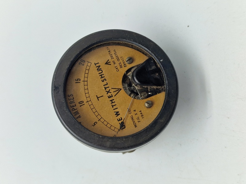 Originalt engelsk ampere meter fra 1944