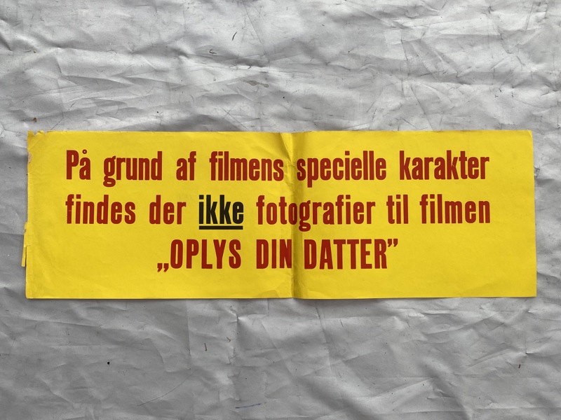 Sjælden biograf flyer fra 1950’erne fra en af de mere frække film 